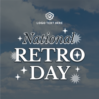 National Retro Day Clouds Instagram post Image Preview