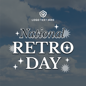 National Retro Day Clouds Instagram post Image Preview