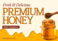 Organic Premium Honey Postcard Image Preview
