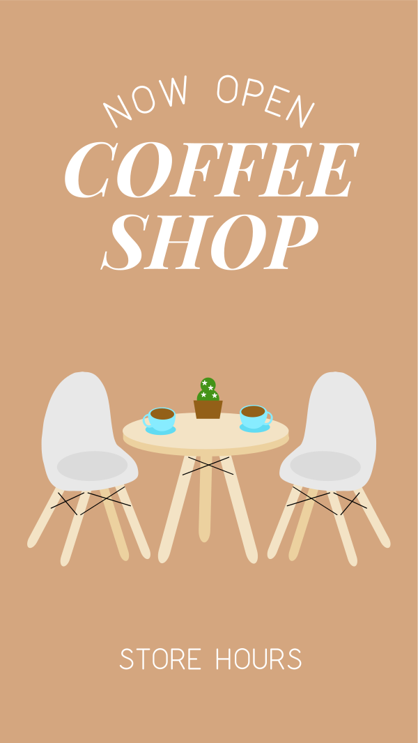 Coffee Shop is Open Instagram Story Design Image Preview