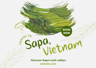 Sapa Vietnam Travel Postcard Image Preview