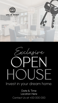 Elegant Open House Instagram Reel Image Preview