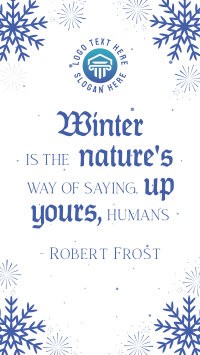 Winter Quote Snowflakes YouTube short Image Preview