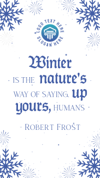 Winter Quote Snowflakes YouTube Short Design