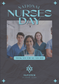 Retro Nurses Day Poster Image Preview