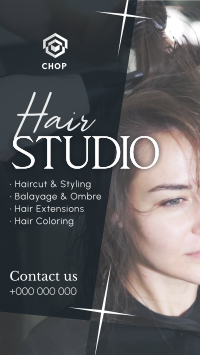 Elegant Hair Salon Facebook Story Design