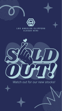 Minimal Funky Sold Out Instagram Story Design