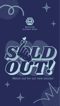 Minimal Funky Sold Out Instagram story Image Preview