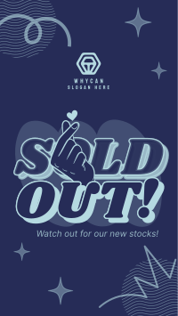 Minimal Funky Sold Out Instagram story Image Preview