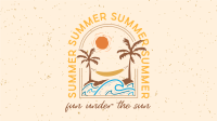 Summer Beach Badge Facebook Event Cover Image Preview