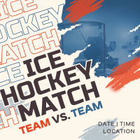 Ice Hockey Versus Match Instagram Post Design