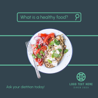 Ask Your  Dietician Instagram Post Design