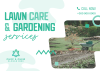 Lawn Care & Gardening Postcard Image Preview