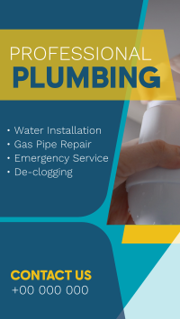 Modern Professional Plumbing Instagram Reel Image Preview