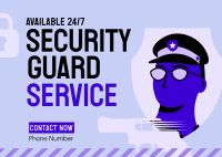 Security Guard Job Postcard Design