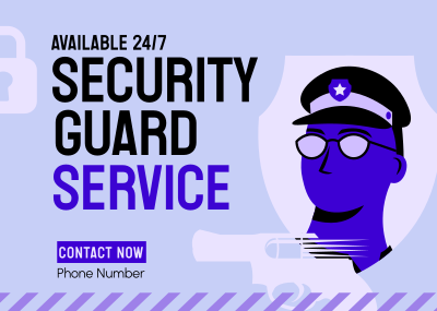 Security Guard Job Postcard Image Preview