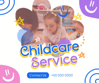 Doodle Childcare Service Facebook Post Design