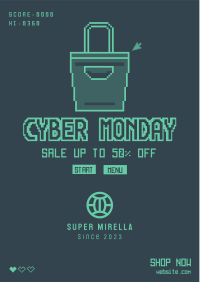 8 Bit Shopping Flyer Design