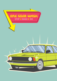 Retro Carwash Poster Image Preview