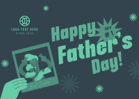 Father's Day Selfie Postcard Design