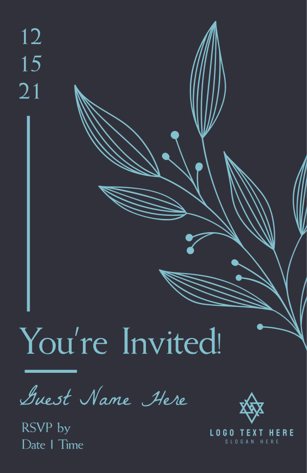 Minimalist Botanical Invite Invitation Design Image Preview