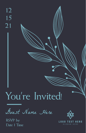 Minimalist Botanical Invite Invitation Image Preview