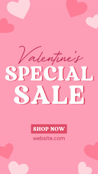 Valentine Hearts Special Sale Facebook Story Design