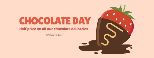 Chocolate Strawberry Facebook Cover Design Image Preview