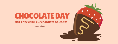 Chocolate Strawberry Facebook cover Image Preview