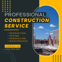 Modern Construction Service Instagram post Image Preview
