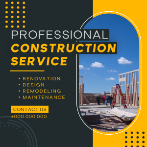 Modern Construction Service Instagram post Image Preview