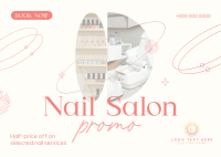 Elegant Nail Salon Services Postcard Image Preview