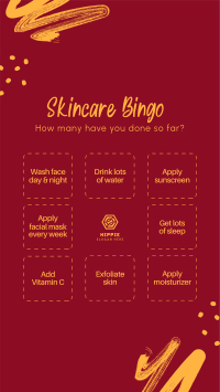 Skincare Tips Bingo Facebook Story Design