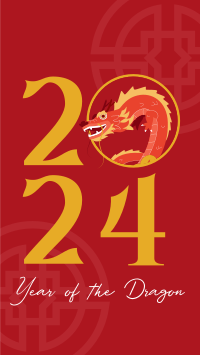 Dragon New Year Facebook Story Design