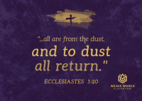 Ash Wednesday Verse Postcard Image Preview