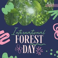 Doodle Shapes Forest Day Linkedin Post Image Preview