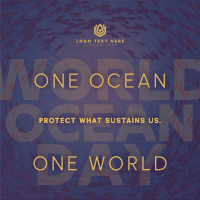 Clean World Ocean Day Awareness Instagram Post Design