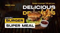 Special Burger Meal Facebook Event Cover Design
