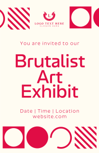 Geometric Brutalist Exhibit Invitation Preview