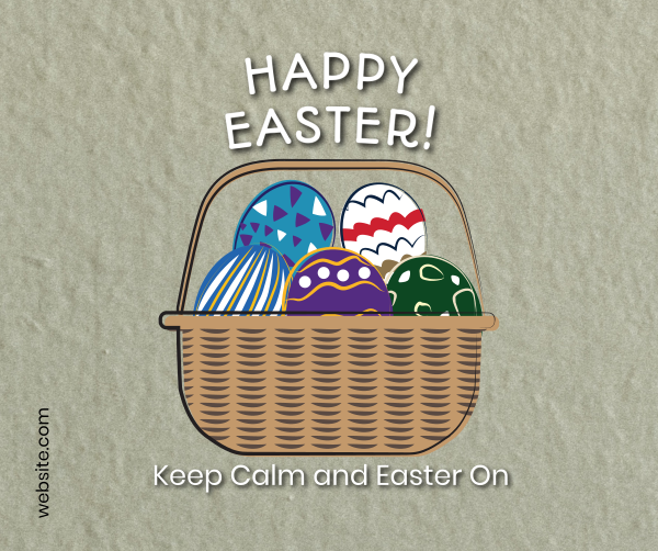 Easter Eggs Basket Facebook Post Design Image Preview