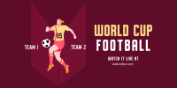 Football World Cup Tournament Twitter Post Design