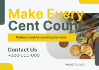 Make Every Cent Count Postcard Image Preview