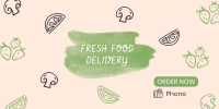 Fresh Vegan Food Delivery Twitter Post Design