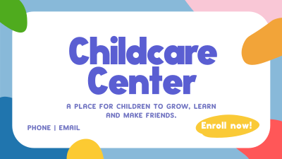 Simple Bubble Daycare Facebook event cover Image Preview