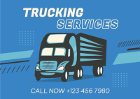 Truck Delivery Services Postcard Design