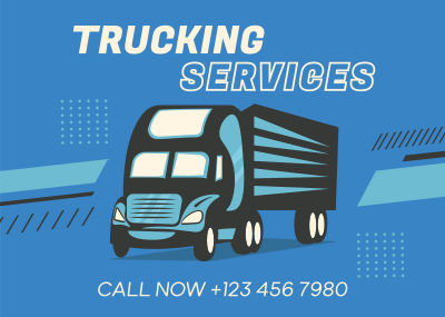 Truck Delivery Services Postcard Image Preview