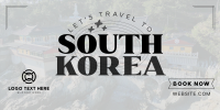 Travel to Korea Twitter Post Design