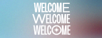 Repeating Welcome Text Facebook Cover Image Preview