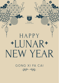 Beautiful Ornamental Lunar New Year Flyer Image Preview