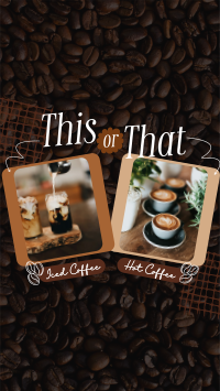 This or That Coffee Facebook story Image Preview
